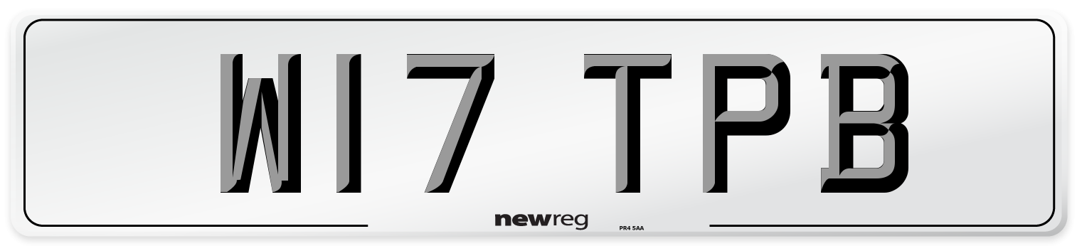 W17 TPB Number Plate from New Reg
